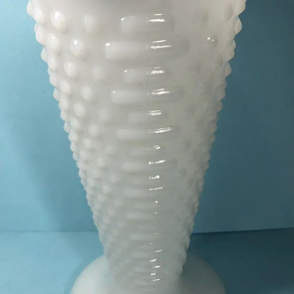 Hobnail Milk Glass Vase
